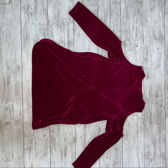 Lauren Ralph Lauren Pink Velvet Like Top PM NWT - Picture 3 of 4